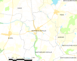 Map commune FR insee code 35195